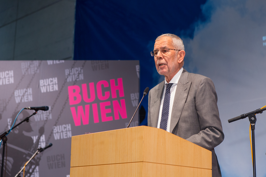 Bundespräsident Alexander Van der Bellen hielt die Festrede bei der BUCH WIEN Eröffnung