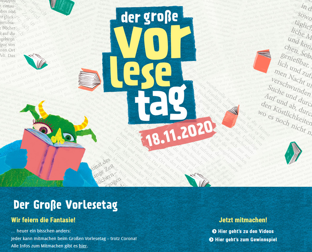 Der Große Vorlesetag 2020 – Wir feiern die Fantasie!