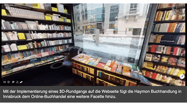 3D-Rundgang Haymon Buchhandlung