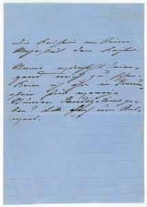 Eigenhändiger Brief von Elisabeth („Sisi“) | © Verband Antiquare Österreichs