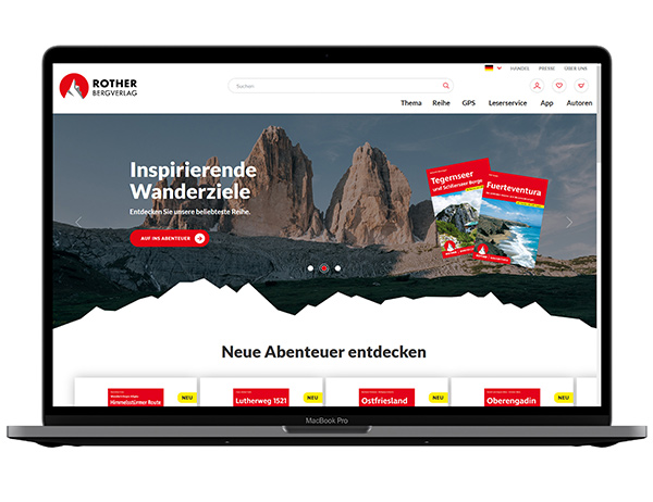 Rother Bergverlag mit neuem Internetauftritt
