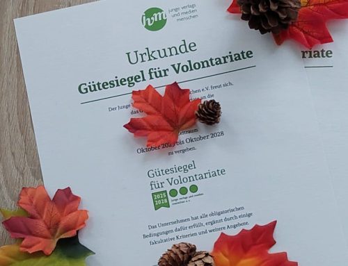 Gütesiegelvergabe für faire Volontariate des Junge Verlags- und Medienmenschen e.V.